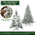 thumbnail image 4 of 4.5FT Pre-Lit Realistic Snow-Flocked Pine Artificial Holiday Christmas Tree with Sturdy Metal Stand, 4 of 7