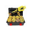 thumbnail image 3 of 8pcs Golden Beyblade Set Gyro Burst With Launcher Portable Storage Box Kids Gift Top, 3 of 5