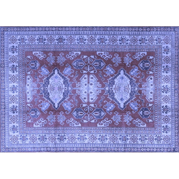 Ahgly Company Indoor Rectangle Persian Blue Traditional Area Rugs, 7' x 9'
