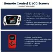 Hcalory Diesel Air Heater, 12V 5KW-8KW All in One Single Hole Adjustable Parking Heater with Gold LCD Switch & Muffler & Remote Control for Car Trucks Boat Bus RV Trailer and Motorhomes
