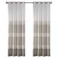 thumbnail image 1 of Madison Park Hayden Tissu Polyester Rayé Tissé pour Fenêtre Beige/blanc, 1 of 7