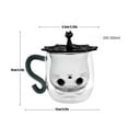 thumbnail image 3 of Glass Water Bottle,Cat Tea Coffee Cup With Handle Cup Double Wall Insulated Glass With Lid Cute Coffee Tea Glass Cups Double Wall Glass Tea Cup Cat Cup For Birthday Halloween Valentine, 3 of 6