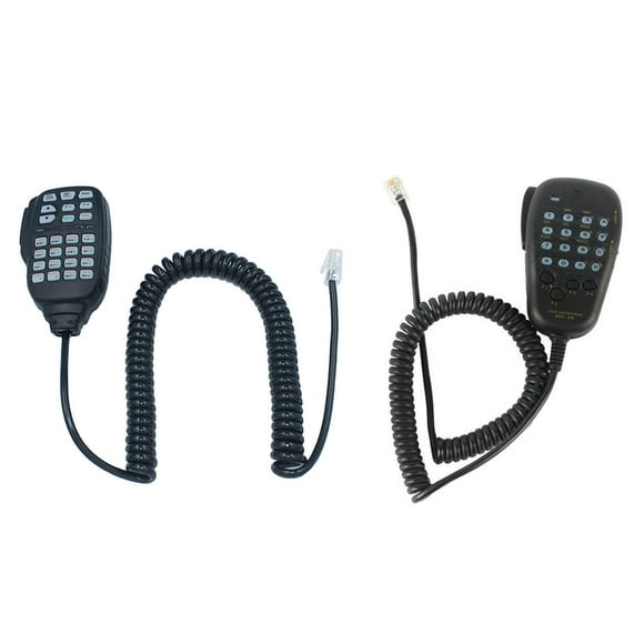 2 Pcs Microphone : 1 Pcs HM-133 Mic Speaker Handheld Shoulder Mic for Icom Radio IC-207H IC-880H & 1 Pcs DTMF MH-48A6J Hand Mic Microphone RJ-45 Plug for Yaesu FT-8900 Radio