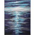 thumbnail image 1 of Unique Loom Metro Coastal Nautical Rug 9' x 12' Rectangle Navy Blue/Turquoise, 1 of 3