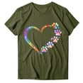thumbnail image 5 of PNTUTB Women'S Letter Casual Summer Tops Heart Graphic Print Tee Short Sleeve Crew Neck T Shirt, 5 of 6