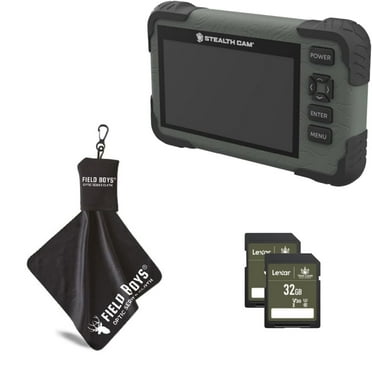 Stealth Cam SD Card Reader & 1080P HD Video Viewer, Water-Resistant, 4.3" Color LCD, Wrist Lanyard, includes Two SD Cards & Microfiber Cloth