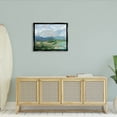 thumbnail image 2 of Modern Brushed Cloudy Landscape Landscape Painting Jet Black Framed Art Print Wall Art, 2 of 6