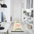 thumbnail image 4 of Yayeee Runner Rug for Bedroom 2'x6' Machine Washable Hallway Non Slip Mat, Pink and Green Geometric, 4 of 8
