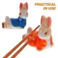 thumbnail image 4 of 5Pcs Ceramic Animal Chopstick Rest Stand Decorative Cartoon Fork Spoon Holder Tableware Rest, 4 of 4