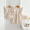 thumbnail image 3 of Trajes de hermana, vestido de verano con estampado de corazón para niña, vestidos acampanados con cuello redondo para niño, mono de manga voladora para bebé, ropa para niño, 3 of 6