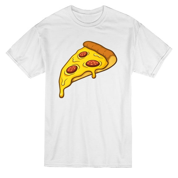Smartprints Mens Graphic Tee - Cheesy Pizza Slice - Regular Fit 100% Cotton