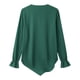 thumbnail image 4 of Camisetas de Cuello en V de Manga Larga para las Mujeres Blusa de Ruffle Casual Camiseta de Trabajo Tops, Tops de Manga Larga de Moda para las Mujeres 2025 Pullover Suelto, 4 of 6