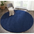 thumbnail image 6 of Nourison Malibu Shag MSG01 Navy Indoor Area Rug - 7'10" x ROUND, 6 of 8