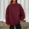 thumbnail image 2 of Lumtrix Mock Neck Sweatshirt Oversized For Women Turtleneck Cute Lightweight Pullover Long Sleeve Tops Fashion Clothes Casual Fall Winter Sweater Wine L, 2 of 7