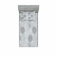 thumbnail image 2 of Ambesonne Abstract Fitted Sheet & Pillow Sham Set, Circular Pastel Shapes, Full, Pale Peach Blue Grey, 2 of 3