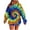Yellow, variant on Sriper Women's Lightweight Tie-Dye Hoodie, Trendy Fleece Liner Pullover with Pocket, Casual Gym Wear, Plus Size Tunic Tops, Winter Clothes, Oversized Comfort Fit, 2025 Seasonal Fashion Hot Pink M