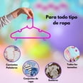 thumbnail image 2 of 50 Ganchos Para Ropa Infantil de Plástico Premium ZOMILUX Perchas de Niña Antideslizantes Rosa, 2 of 5