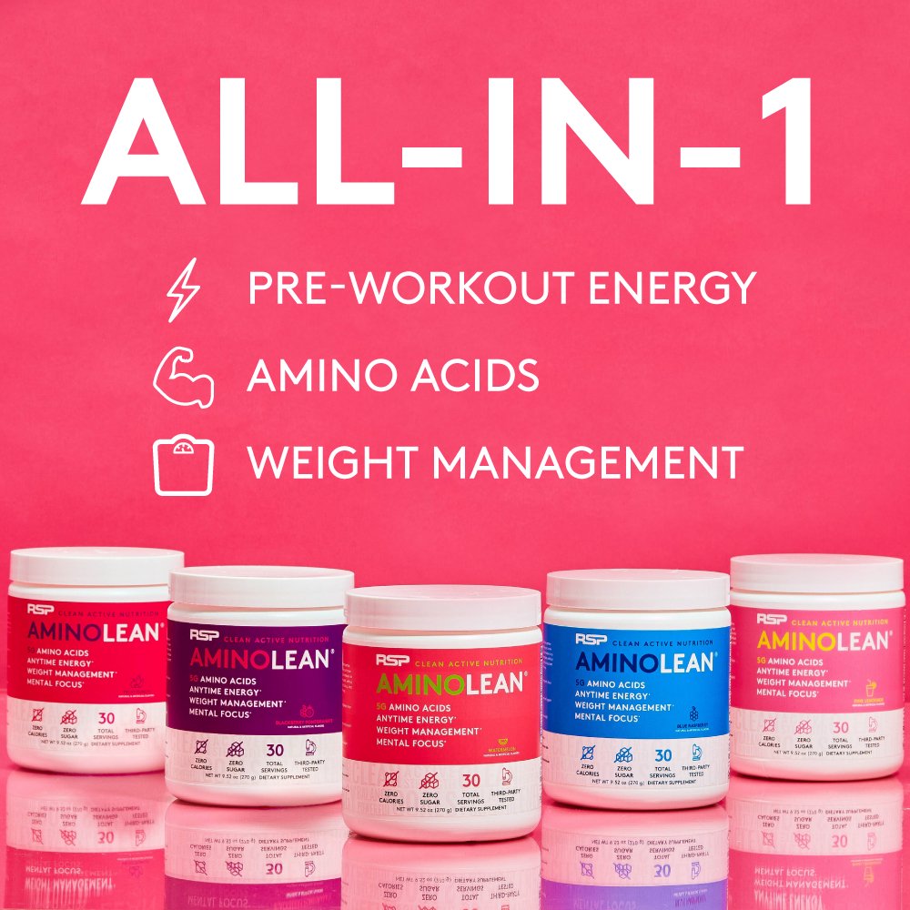 Rsp Nutrition - Aminolean Pink Lemonade - 1 Each-9.52 Oz