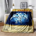 thumbnail image 2 of ¡Anime clásico YU GI OH! Manta estampada para pícnic, cálida, bonita manta para cama, suave y cómoda, manta de viaje para el hogar, 2 of 4