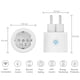 thumbnail image 1 of Enchufe inteligente Wifi, enchufe inteligente de 16 A, compatible con Alexa, Google Home, medición de energía, control por voz, 4 unidades, 1 of 4