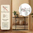 thumbnail image 5 of Puerta de paso para bebés y perros de 86-98 centímetros, cierre automático, puerta de seguridad para interiores montada en tensión para escaleras y puertas, metal negro, 76 centímetros de alto, 5 of 5