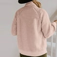 thumbnail image 5 of Odeerbi Clearance Jackets For Women Trendy Warm Faux Coat Jacket Winter Button Solid Long Sleeve Outerwear, Pink, 5 of 7