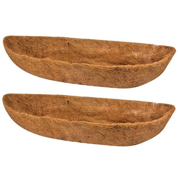 2xCOCO LINER Balcón Caja De Flores Revestimientos De Repuesto Para Cubierta De Porche De 36 Pulgadas shamjiam Forro de cesta colgante