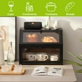 thumbnail image 3 of Farmhouse Bread Box for Kitchen Countertop Bread box Double Layer Bamboo Wooden Extra Large Capacity Bin Kitchen Food Storage Container(Natural), 3 of 14