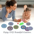 thumbnail image 4 of VEGCOO 8 Pcs Diamond Art Painting Coasters with Holder, DIY Mandala Coasters Diamond art Painting Kits for Beginners, Adults & Kids Art Craft Supplies, 4 of 6