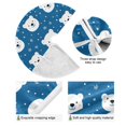 thumbnail image 4 of Yayeee Christmas Tree Skirt 35 inches for Xmas Tree Holiday Party Decoration, Blue Polar Bear, 4 of 6