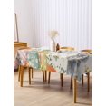 thumbnail image 3 of Happy Easter Rectangle Tablecloth, Spring Bunny Easter Eggs Floral Beige Burlap Waterproof & StainResistant Tablecloth, Washable Oil-proof Table Cover for Dining/Party/Wedding/Buffet 54x108 In, 3 of 9