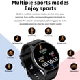 thumbnail image 2 of Reloj inteligente Hugo pantalla táctil de 1,28 pulgadas Podómetro Modos deportivos múltiples de salud Reloj deportivo negro, 2 of 9