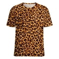 thumbnail image 5 of Leopard Print Pattern T Shirts Basic T-Shirt Short Sleeve Ladies Tee Shirt Summer Graphic Clothing, 5 of 6