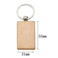 thumbnail image 4 of 36 Piezas de Madera En Blanco Rectangular Etiquetas Llaveros de Madera para Manualidades DIY, 4 of 5