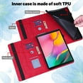 thumbnail image 5 of Galaxy Tab A 10.1 Case 2019 Model, Premium Leather [3D Embossed Peacock Flower Design] Flip Stand Cover with Soft TPU Back Case for Samsung Galaxy Tab A 10.1 inch Tablet [SM-T510/T515/T517],RED, 5 of 7