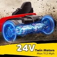 thumbnail image 3 of Qaba Electric Go Kart with 24V 9Ah Battery, Dual 150W Motors, Adjustable Seat & 11.2MPH High Speed, Slow Start, 5-Point Harness, for 6-12 Years, Red, 3 of 9