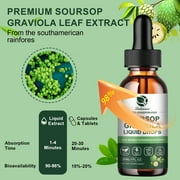 (2 Pack) Soursop Graviola Liquid Drop,Plus Sea Moss Support Immune System & Antioxidants,1 fl oz