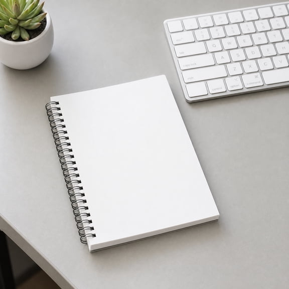Darzheoy A5 Thick Unlined Paper Notebook, Wirebound Sketch Journal Notepad, Versatile Durable Graph Ruled Notebook, Empty Page Notepads for Desk, Office, Home, Study, Work