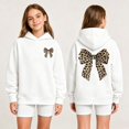 thumbnail image 2 of Shadoumai Girls Oversized Pullover Hoodies Leopard Bow Graphic Hooded Sweatshirts Spring Cute Trendy Sweater Pocket, 2 of 9