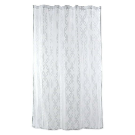 Design Imports Lattice Lace Shower Curtain, 72"x72", 100% Polyester, Multiple Colors