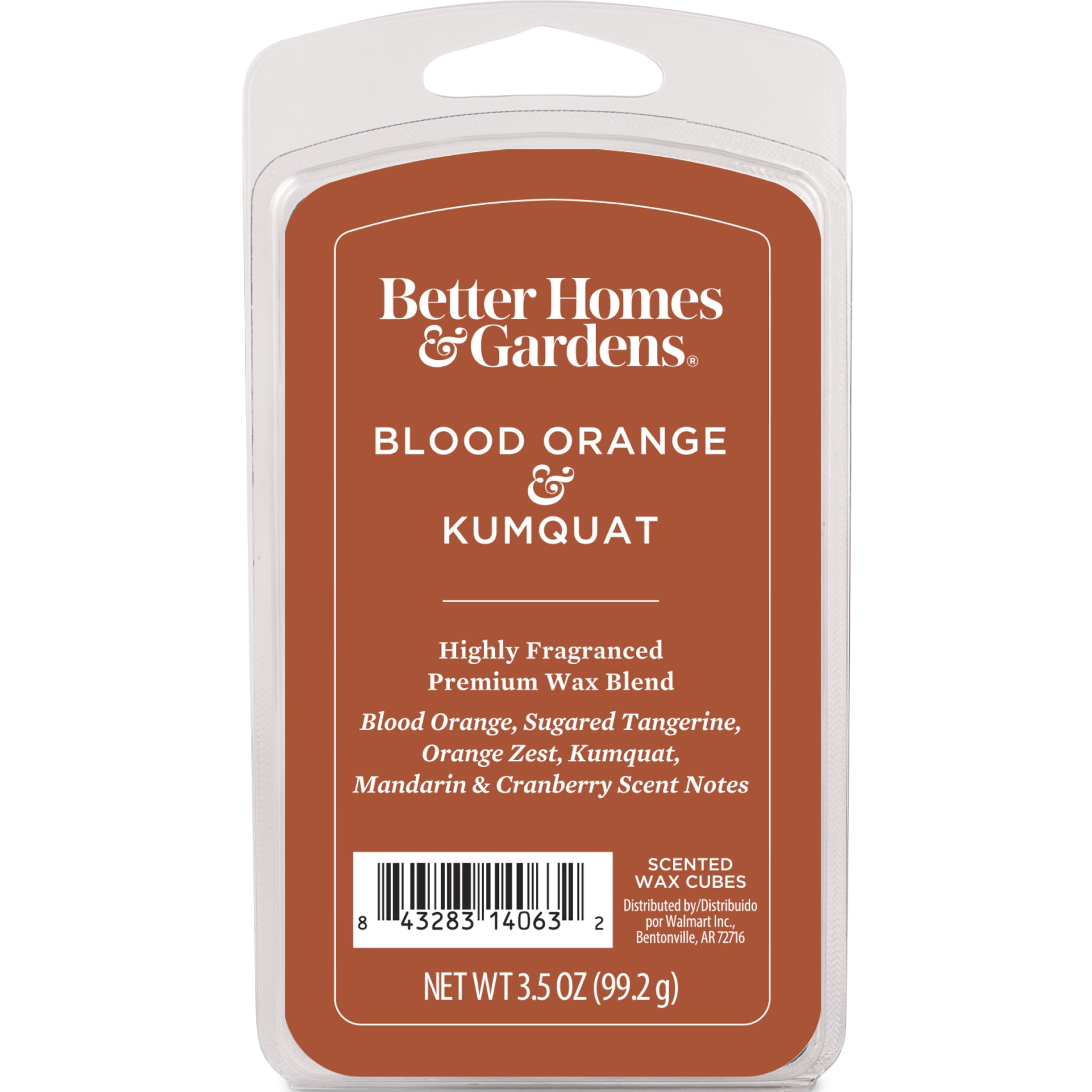 Blood Orange & Kumquat Premium Scented Wax Melts, Better Homes & Gardens, 3.5 oz (1-Pack)