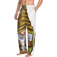 thumbnail image 2 of Uemuo Fishing Gnome Fisherman Pattern Men's Wide Leg Palazzo Lounge Pants with Pockets Light Weight Loose Comfy Casual Pajama Pants-X-Large, 2 of 9