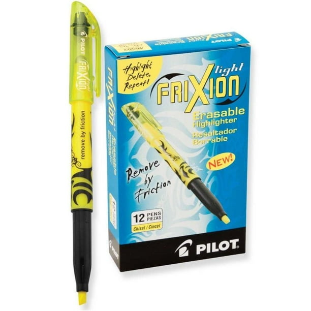 Pilot FriXion Light Erasable Highlighter, Yellow (PIL 46502) 12/pk
