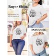 thumbnail image 4 of XCHQRTI Women Happy Easter Shirts Short Sleeves Plus Size T shirt Tops, 4 of 9
