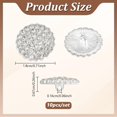 thumbnail image 2 of 10Pcs Rhinestone Buttons 1-Hole Alloy Shank Decorative Buttons for Coats Dresses Sewing Craft Silver 0.7x0.3 Inch Hole: 1.6mm Silver, 2 of 5