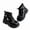 Black, variant on Girls Combat Boots, Patent Leather Butterfly Lace-Up Boots with Side Zipper for Toddler Little Kids
