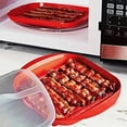 thumbnail image 5 of Microwave Bacon Tray with Splatter Lid - Bpa-Free Cooker for Crispy Bacon & Sausages, Grease Draining Grill Rack, Quick Easy Clean Kitchen Gadget for Breakfast, 5 of 7