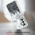 thumbnail image 3 of For Samsung Galaxy S25+ /S25 Plus /S24+ Plus Case, Epoxy Glitter Shimmer Fashion Case with Magnetic Magsafe Compatible Hybrid Sparkling Slim Protective Phone Cover (Black), 3 of 9