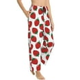 thumbnail image 2 of Balery Hand Drawn Strawberry print Women's Pajama Pants,Ultra Lightweight Pjs,Lounge Pant-Small, 2 of 9