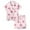 Pink-7, variant on Satin Pajamas For Girls Print Short Sleeves Button Down Sleepwear Set Toddler Girl Sleepwear Girl Pjs Size 8-9 YearsBoys Girls Fashion